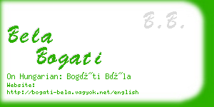 bela bogati business card